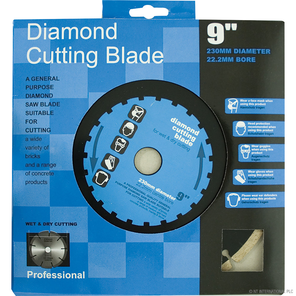 Disques diamantés professionnels 230 mm – Noirs pour une coupe de précision