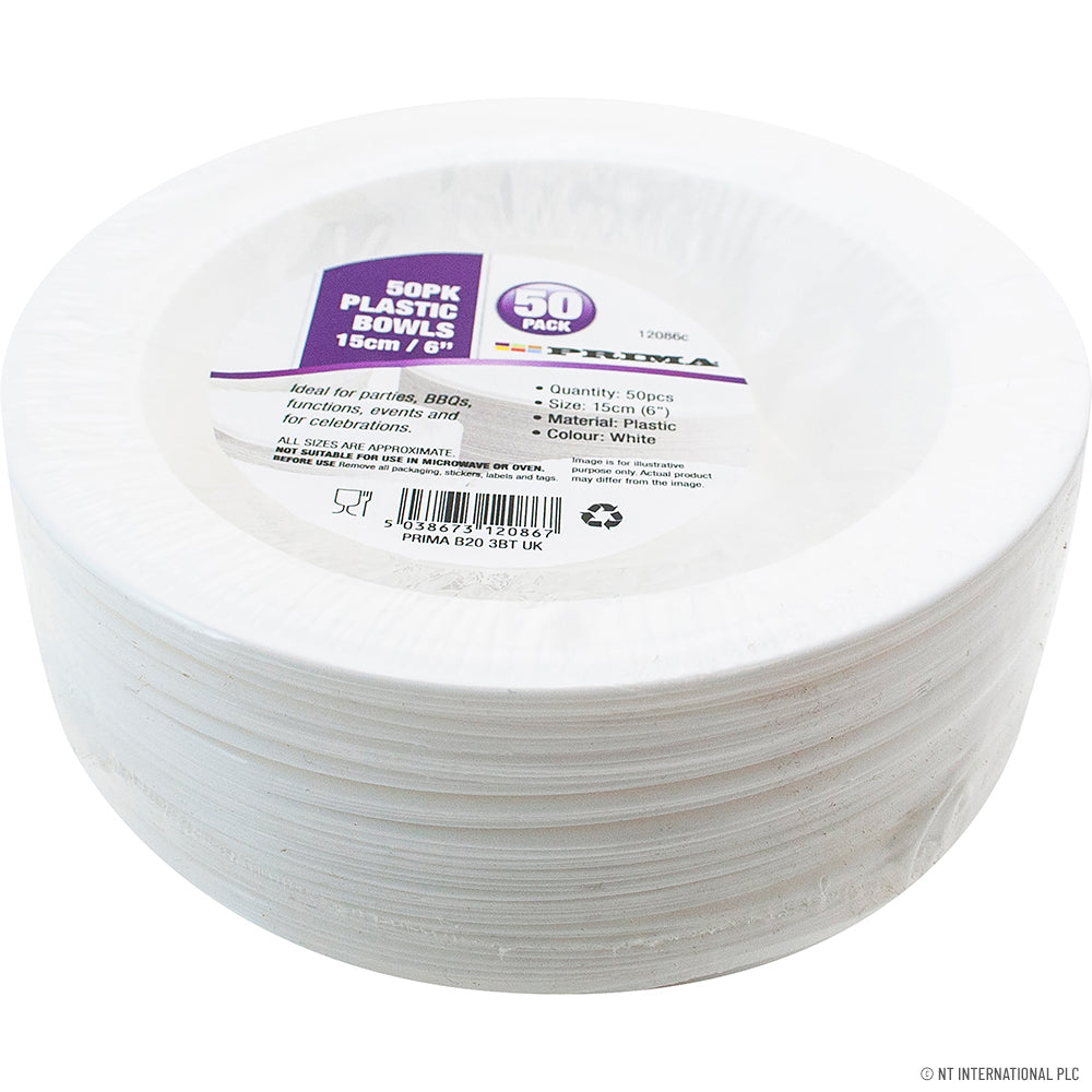 50 bols à salade en plastique de 15 cm