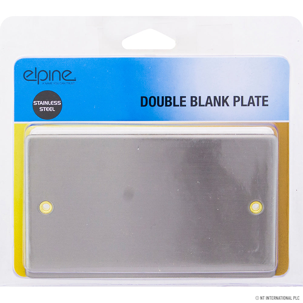 Modernisez votre espace avec la plaque vierge double en acier inoxydable.