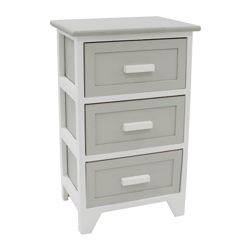 Bingdon, Meuble de rangement 3 tiroirs - Gris : Organisez avec style.