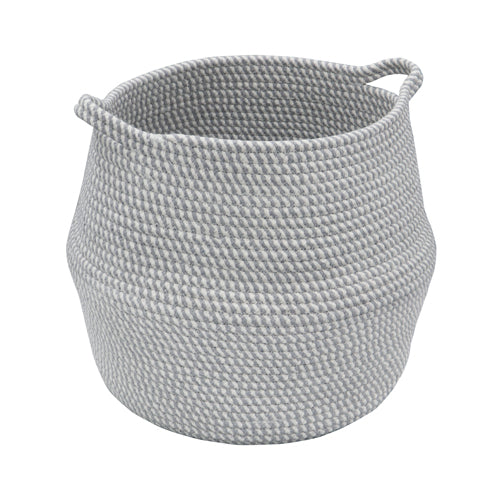 Organisez avec style grâce à notre panier de rangement en corde de coton Edison Round Belly.