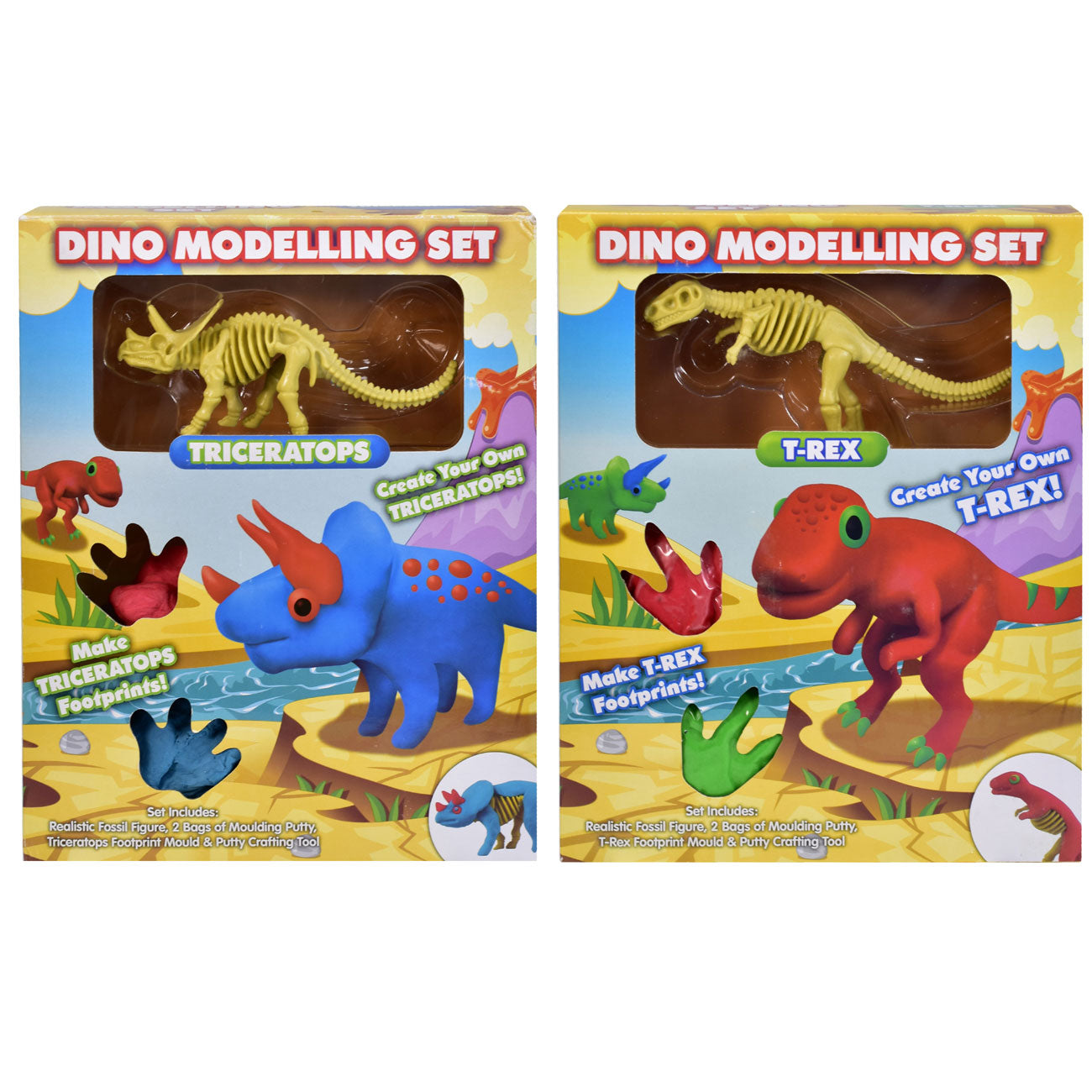 Kit de modelage Dino créatif : Libérez votre imagination avec 2 kits assortis