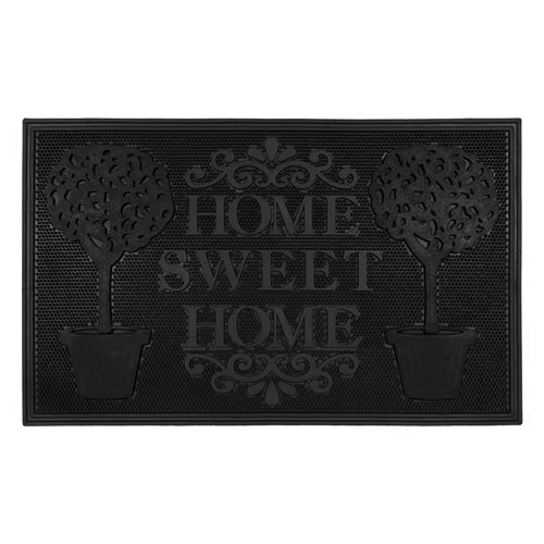 Paillasson grattoir en caoutchouc Jvl Home Sweet Home - 45x75 cm.