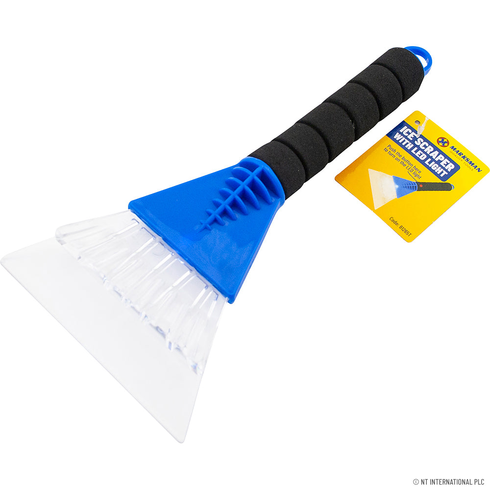 Grattoir à glace avec poignée souple et lumière LED pour dégivrer sans effort