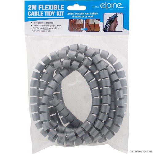 Organisez votre espace facilement - Kit de rangement de câbles de 2 m (sans clip) dans un sac en polyéthylène pratique