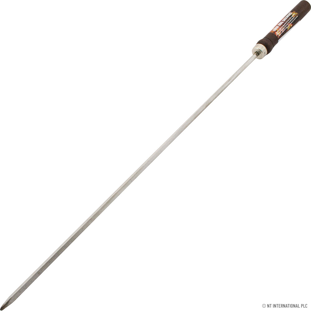 Brochettes de barbecue en acier inoxydable de 5 mm avec manches en bois - Brochettes de cuisson durables pour des délices de barbecue parfaits