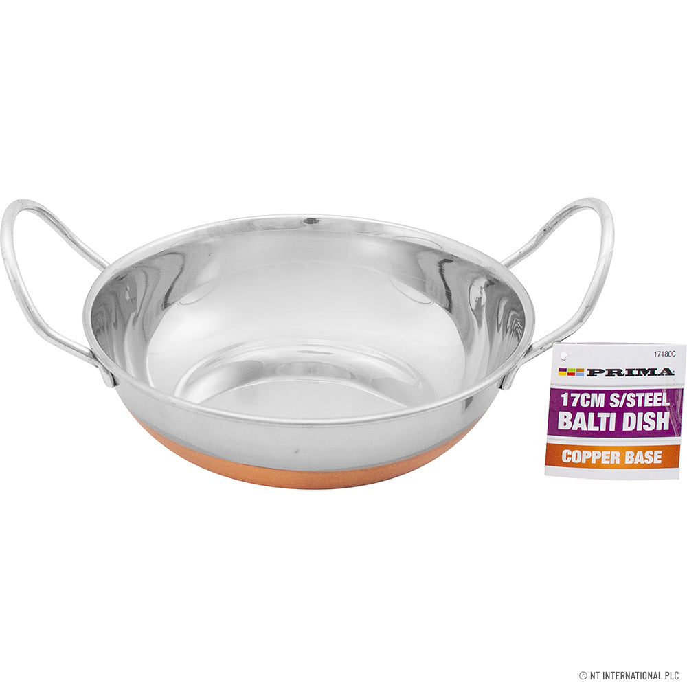 Plat Balti de 17 cm avec une élégante base en cuivre