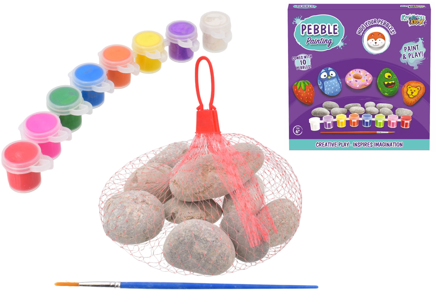 Découvrez la Créativité : Kit Complet de Peinture sur Rocher en Boîte Couleur - Kits de Bricolage