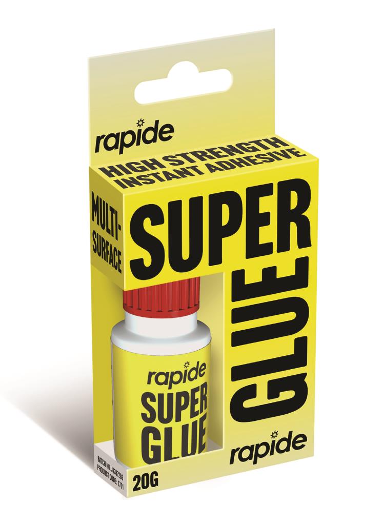 RAP Super Glue 20g - Colle à Prise Rapide pour Réparations et Assemblages - Cyanoacrylate de Force Industrielle