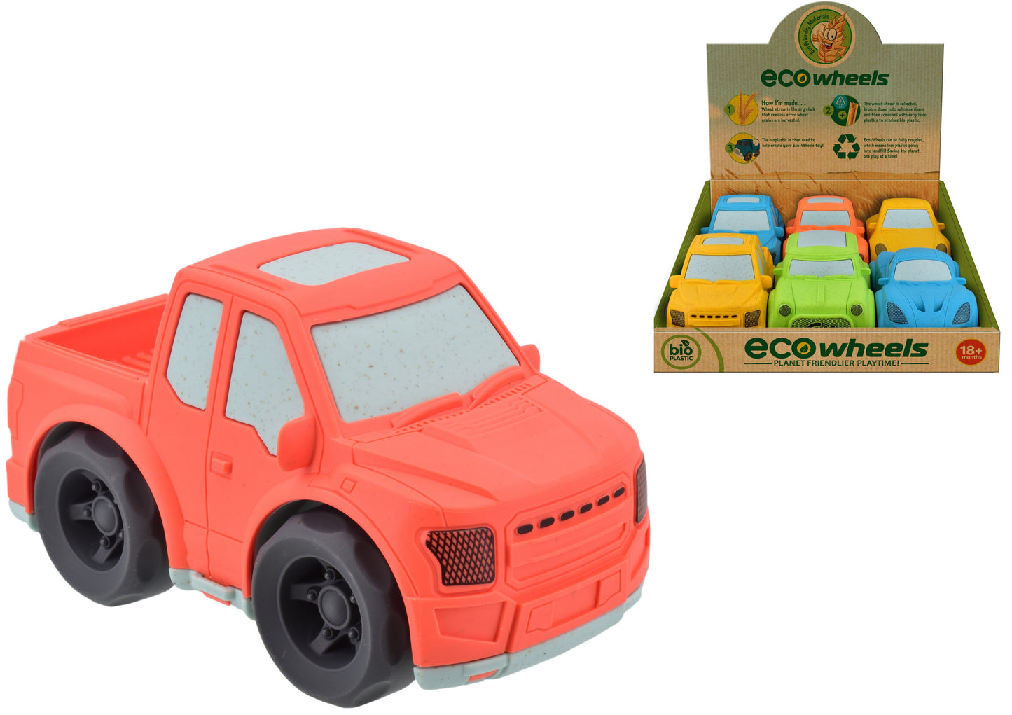 Eco-Friendly Bio Plastic Car 15cm | Sustainable Toy in Display Box