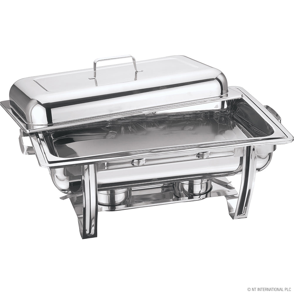 Plat à Réchaud en Acier Inoxydable de Qualité Supérieure 8,5 L (Simple) - Solution de Buffet Élégante pour Événements Traiteur