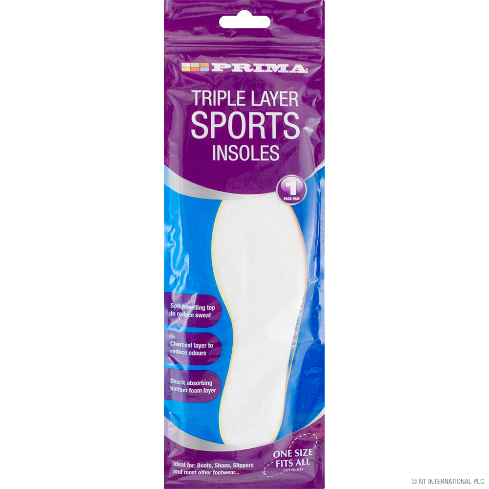 Améliorez vos performances avec les semelles intérieures de sport triple couche.