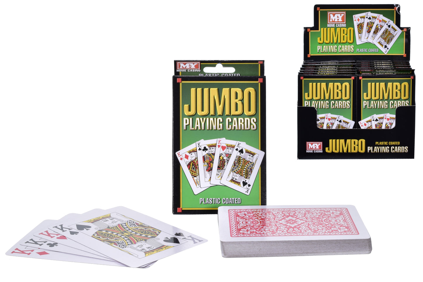 le meilleur jeu de cartes Jumbo M.Y à revêtement plastique en présentoir