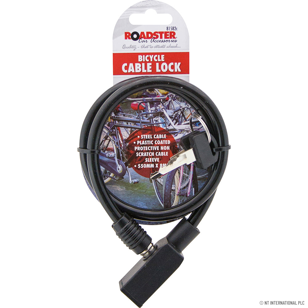 Protégez votre vélo avec un antivol câble 8 mm x 550 mm.