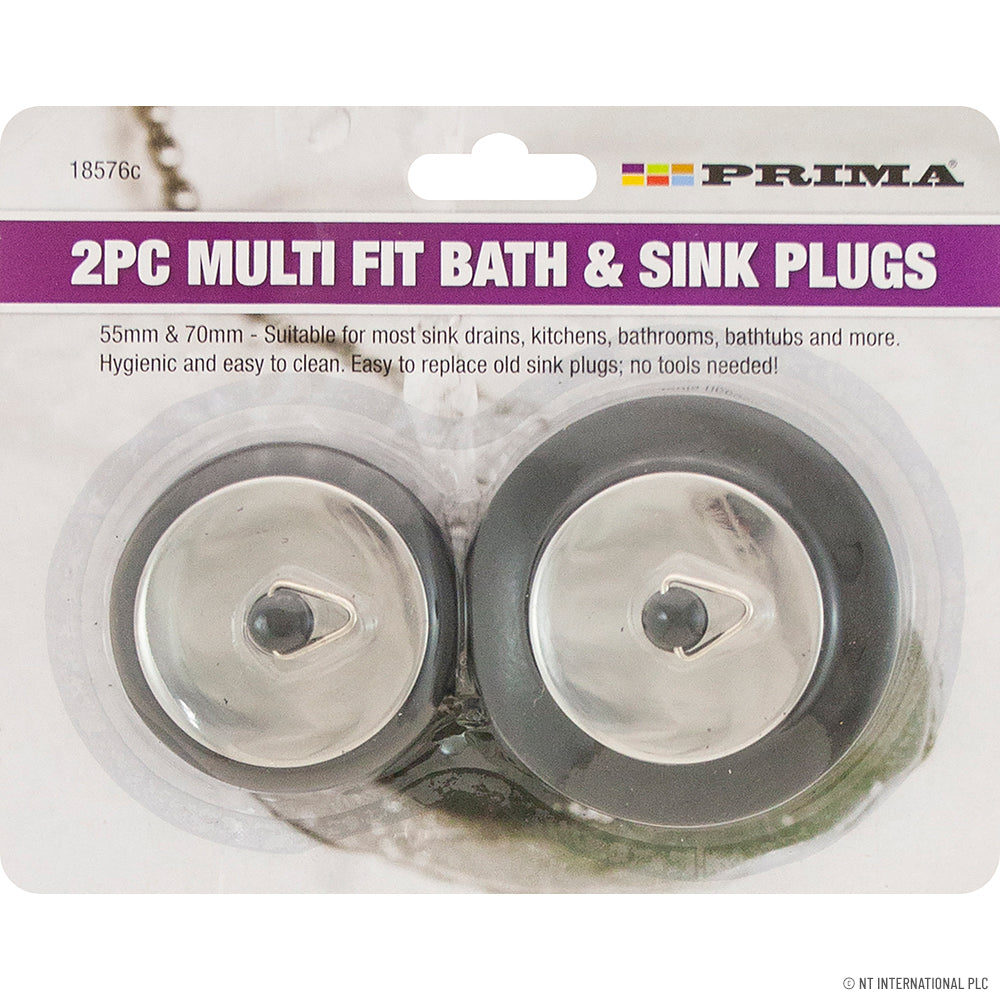 Ensemble de 2 bouchons de baignoire et lavabo | Solutions de drainage pratiques.
