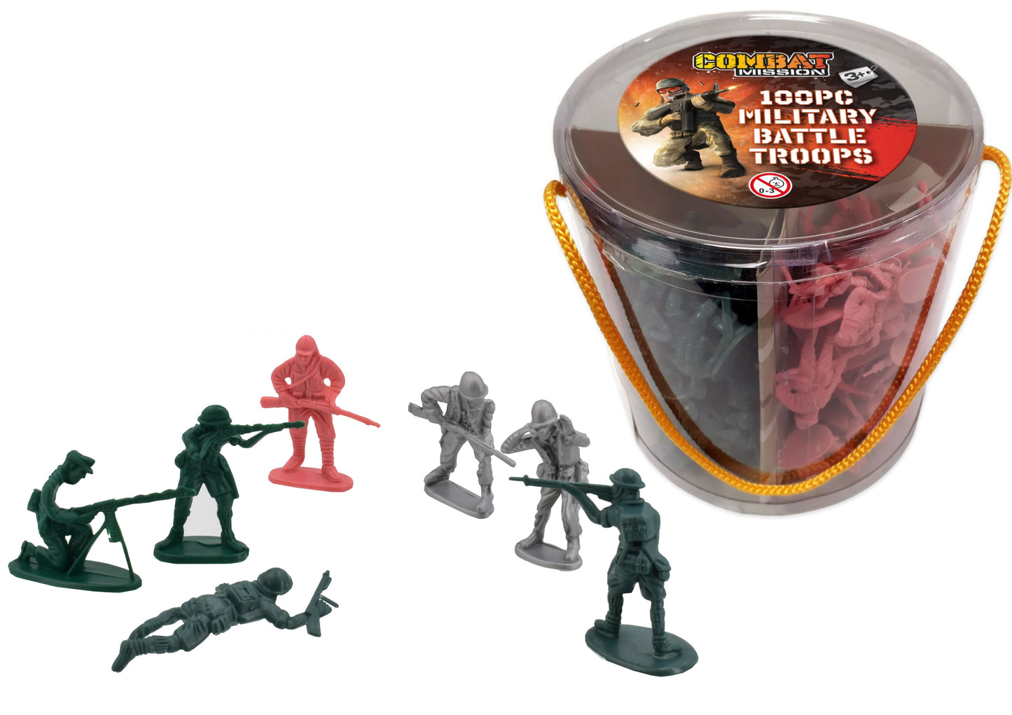 the 100pc NATO Forces Soldiers Set in Acetate Tub | Premium Military Toy Figures