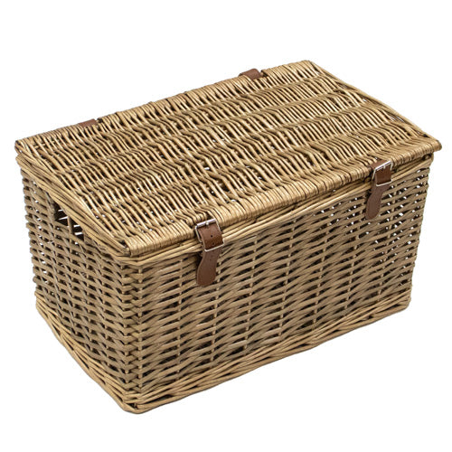 Panier de rangement moyen en osier de saule naturel | Solution d'organisation élégante.
