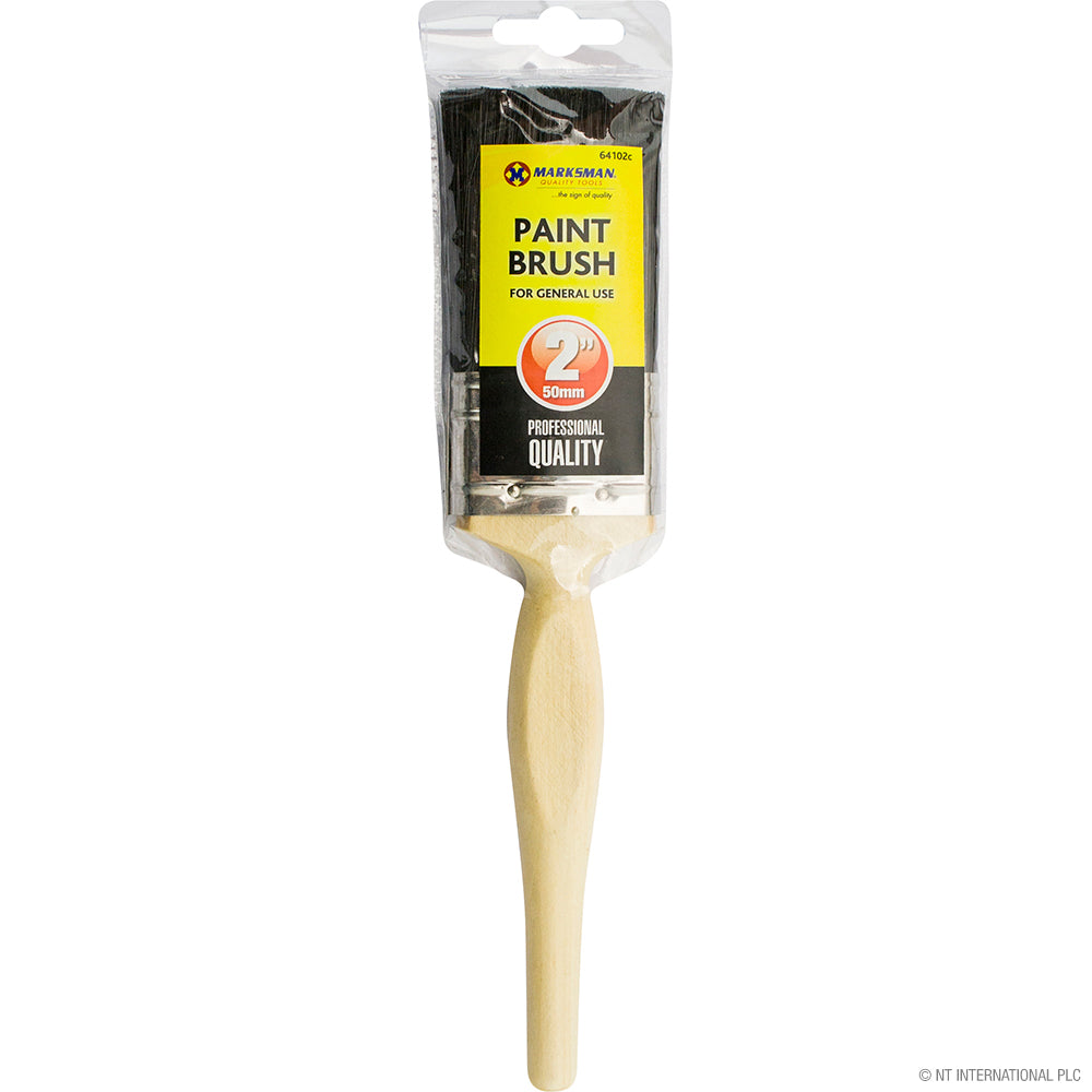 Pinceau 2" - 50 mm - Manche en bois pour la peinture de précision et les projets artistiques