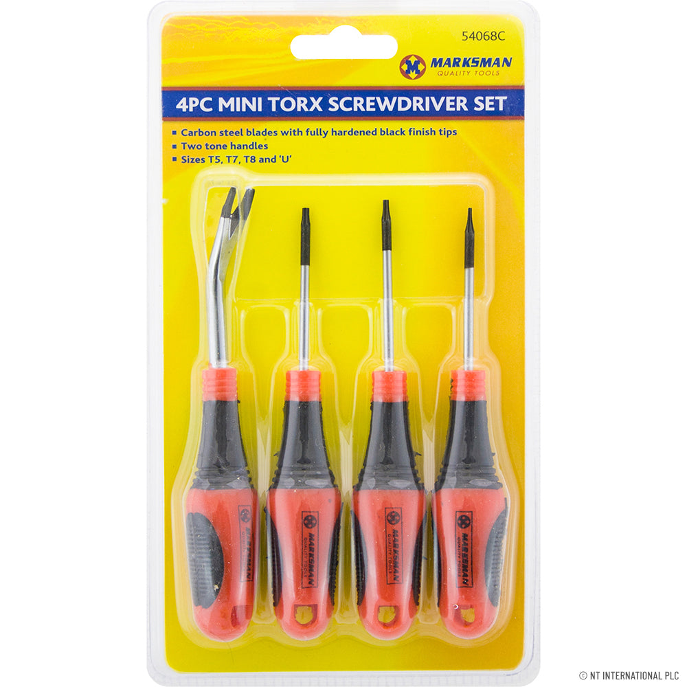 Jeu de 4 mini-tournevis Torx pour un succès ultime en bricolage