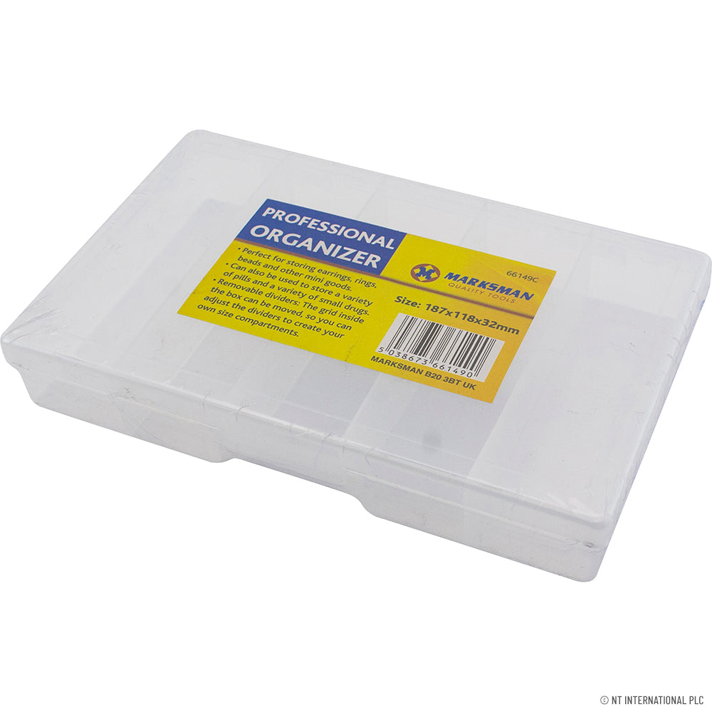 Boîte de rangement en plastique transparent moyen – Gardez votre espace ordonné et élégant