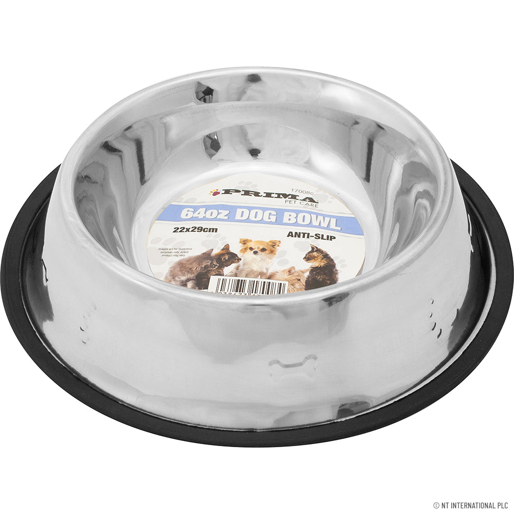 Gamelle pour chien 1,8 L avec base antidérapante, 22 x 29 cm, conception adaptée aux animaux de compagnie