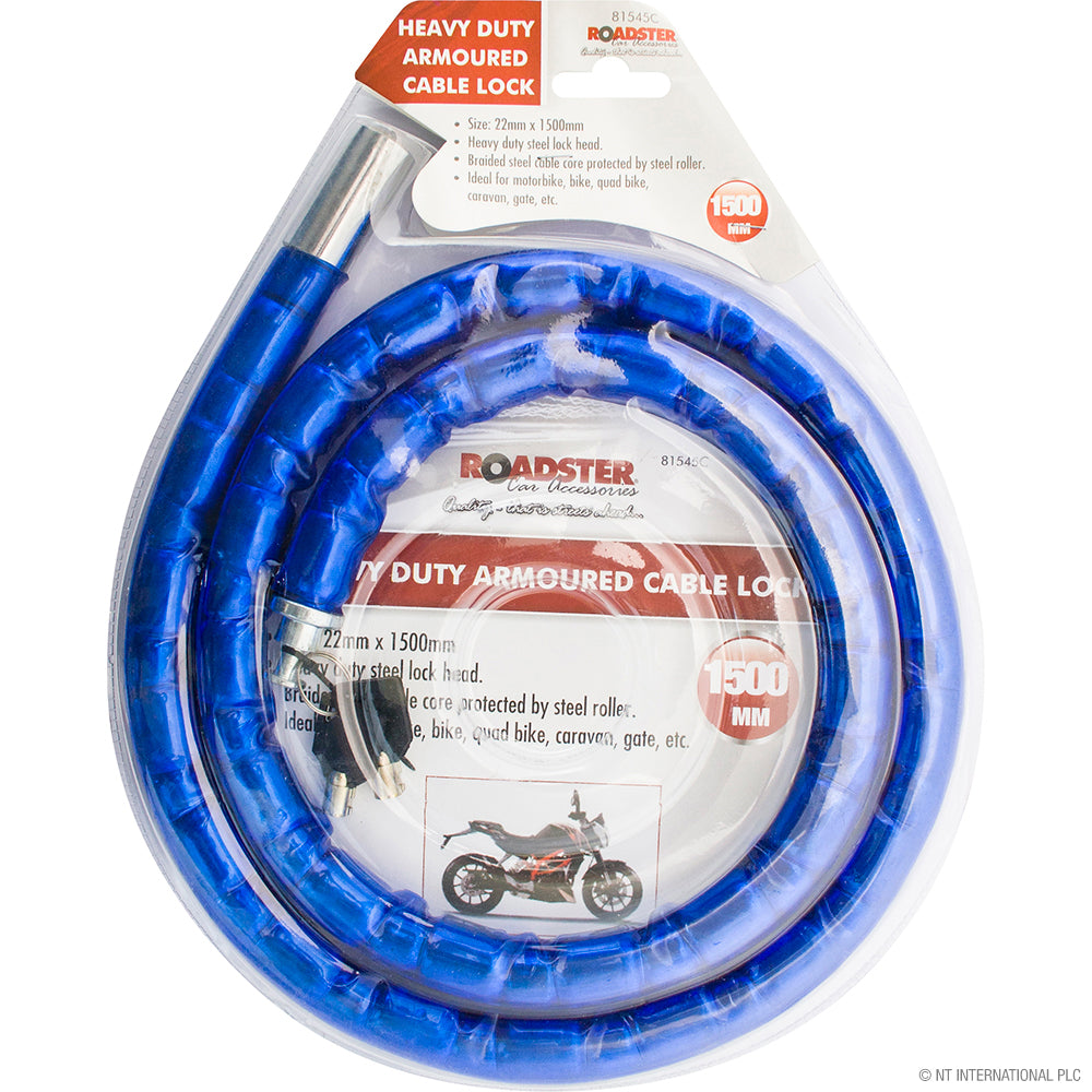 Câble antivol blindé 1,5 m - 22 mm