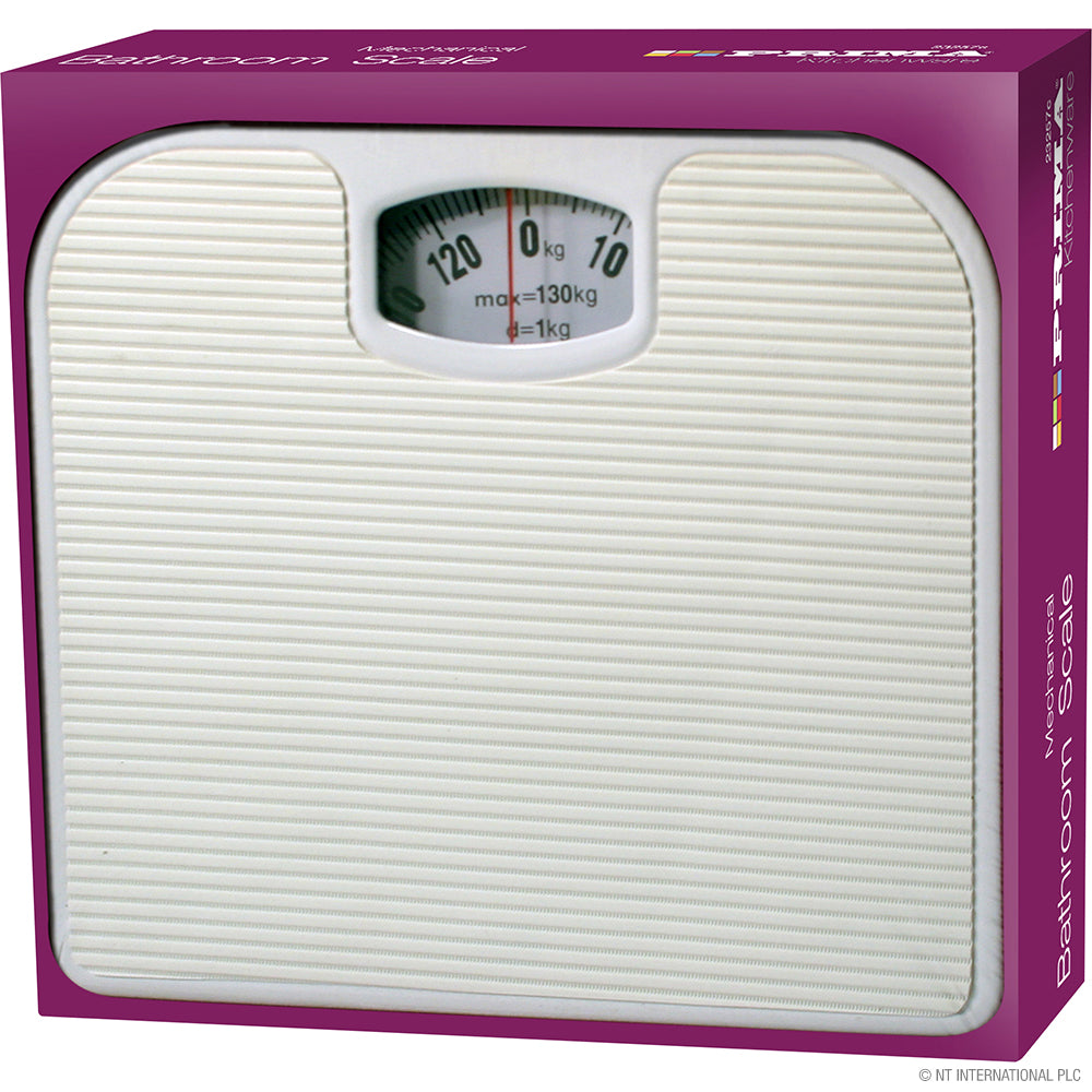 Pèse-personne de salle de bain précis 130 kg en blanc | Suivez votre poids avec précision.