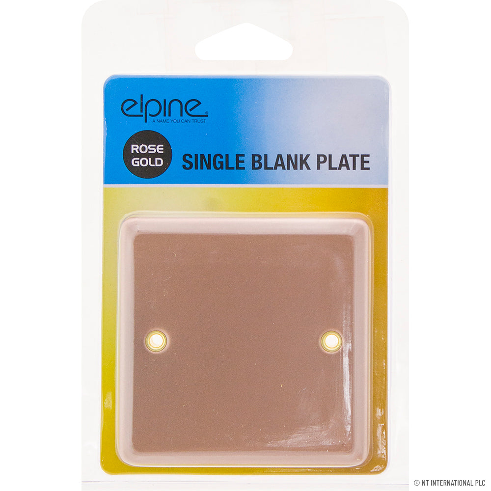 Sublimez votre intérieur avec élégance : Plaque vierge simple en or rose.