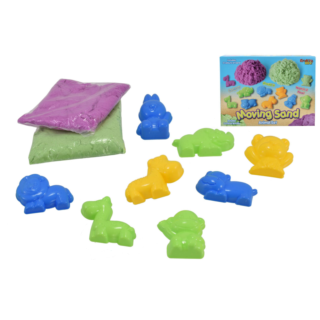 Kit de sable magique interactif avec 8 accessoires animaux Transformez votre espace