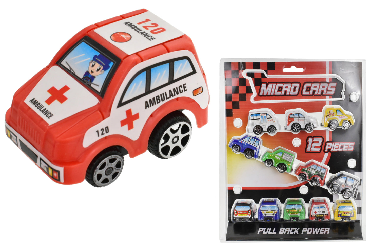 Démarrez en flèche avec ces 12 mini-voitures à rétro-friction