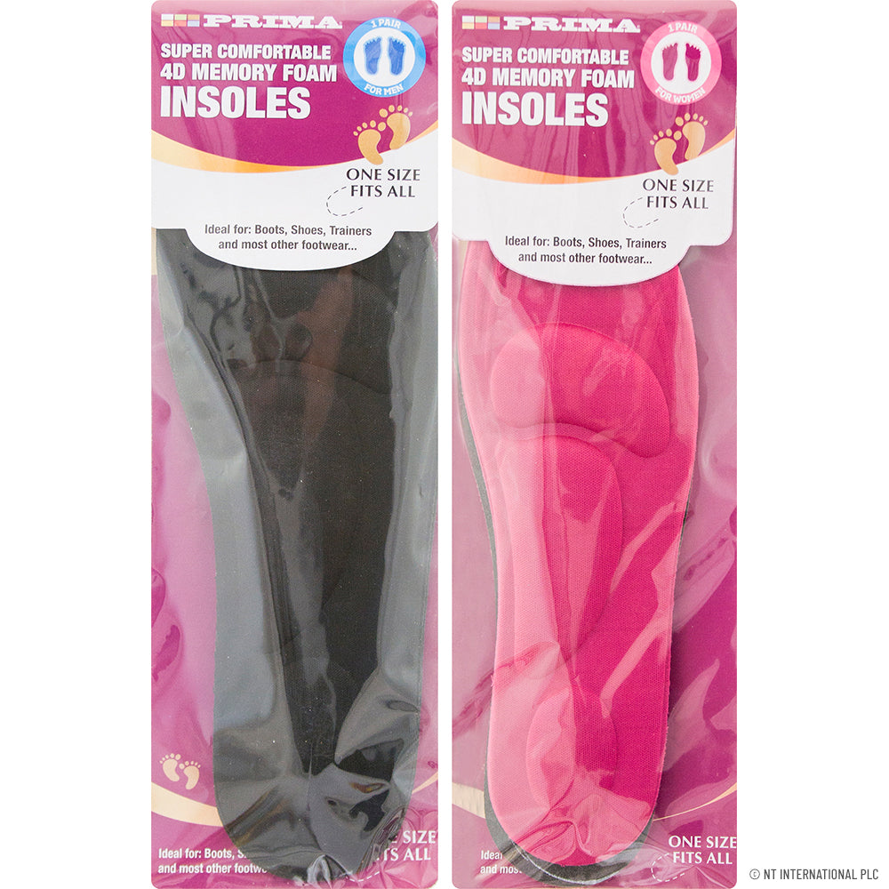 Améliorez le confort avec les semelles intérieures en mousse à mémoire de forme 4D - Deux couleurs éclatantes.