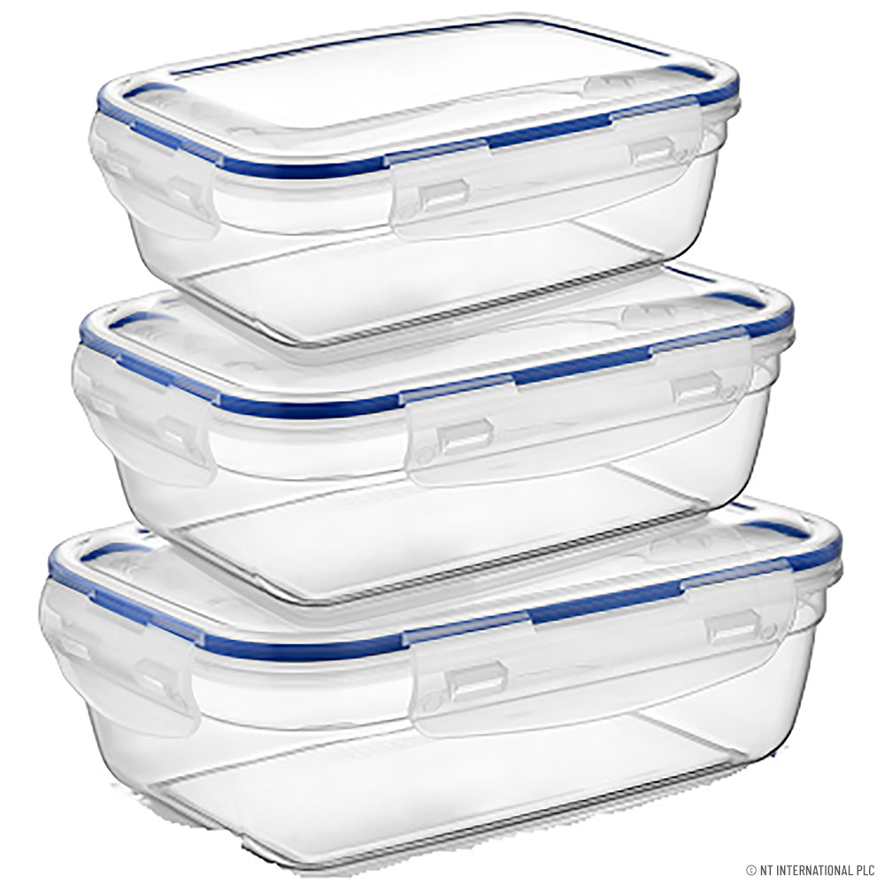 Boîtes Alimentaires Rectangulaires Hermétiques Lot de 3 (50 % de réduction) | Gardez Vos Aliments Frais Plus Longtemps.