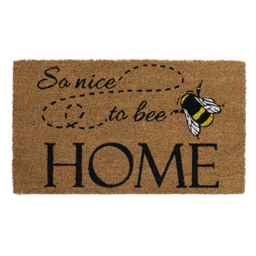 Latex Coir Welcome Mat - Nice To Bee Home 40x70cm | Eco-Friendly Entryway Rug.
