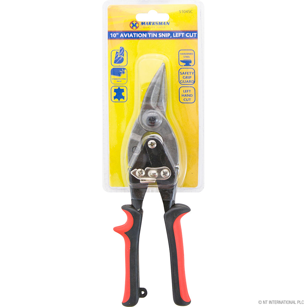 Cisaille d'aviation haut de gamme de 25 cm (10 po) - Coupe-métal de précision pour gaucher