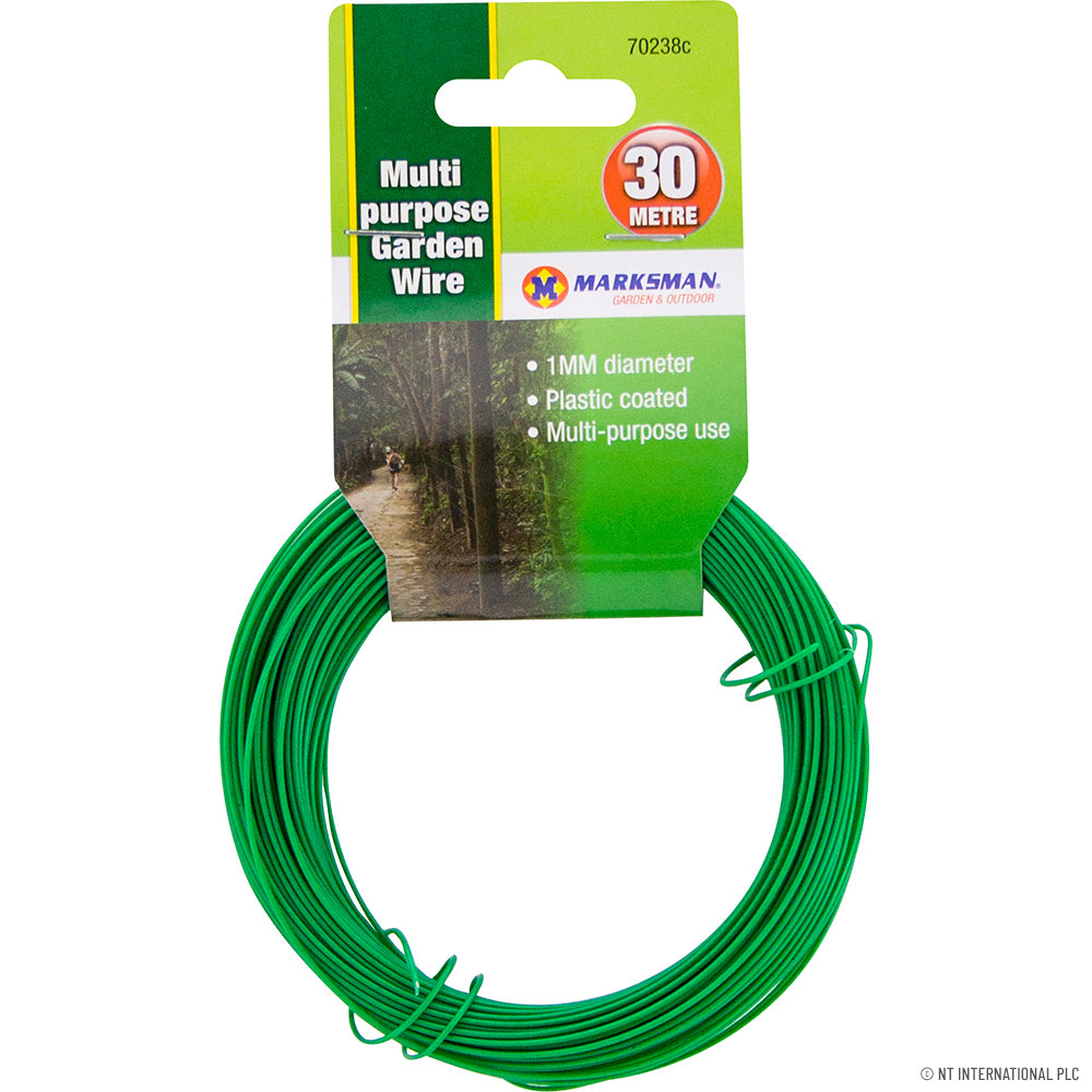 Fil de jardin vert polyvalent de 1 mm x 30 m pour le support des plantes.