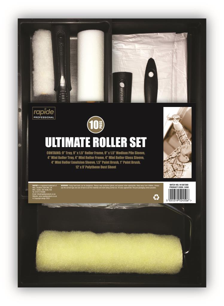 Kit Rouleaux Peinture Professionnels - Ensemble de 10 pièces