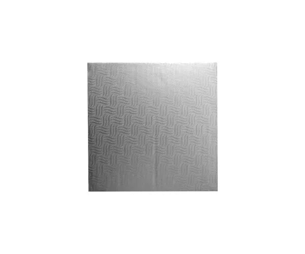 Tambour à gâteau carré argenté de 30 cm – Base solide pour une présentation parfaite