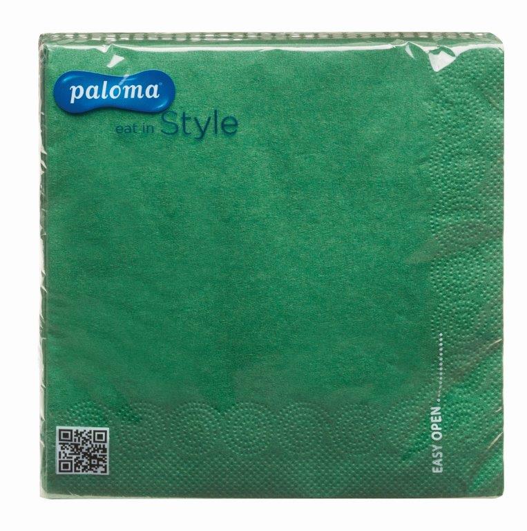 PALOMA PALOMA SERVIETTES VERT FONCÉ 3 PLIS PAQ. 20