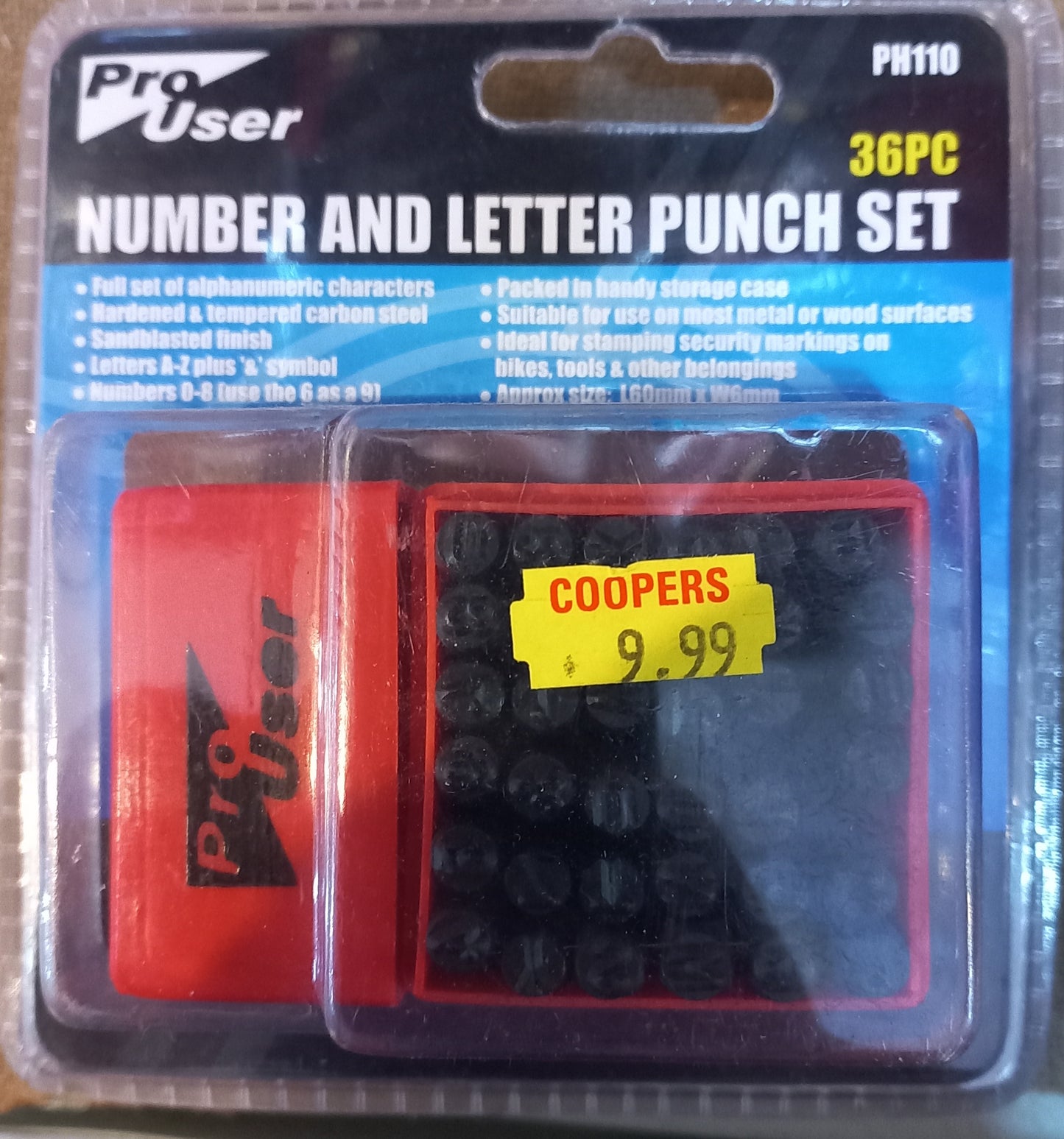 PRO USER NUMBER AND LETTER PUNCH SET