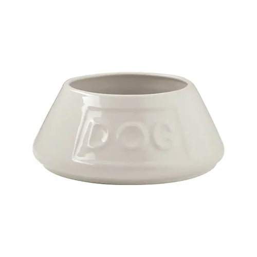Mason Cash Cream Ceramic Non Tip Lettered Dog Bowl 21cm