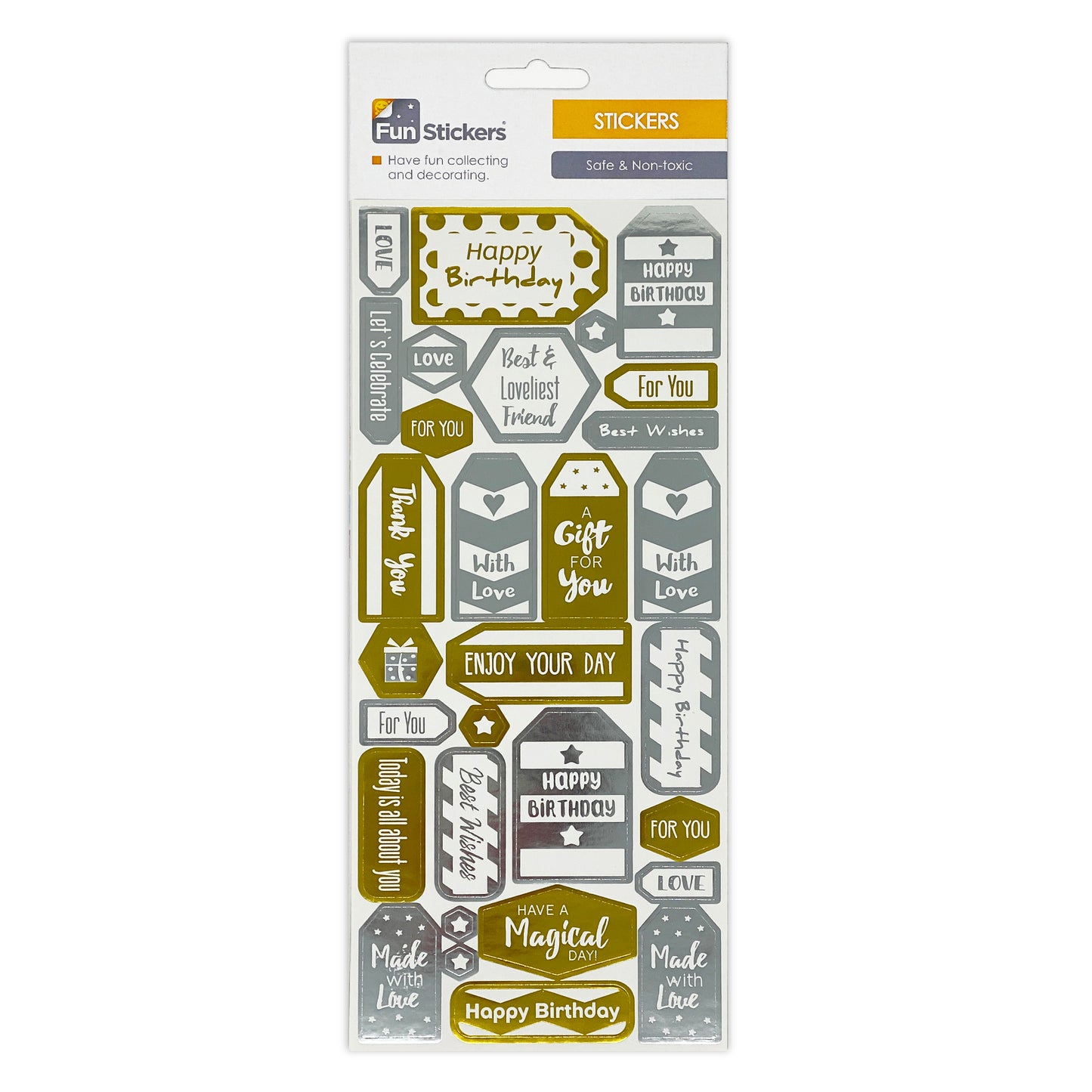 Fun stickers Happy Birthday