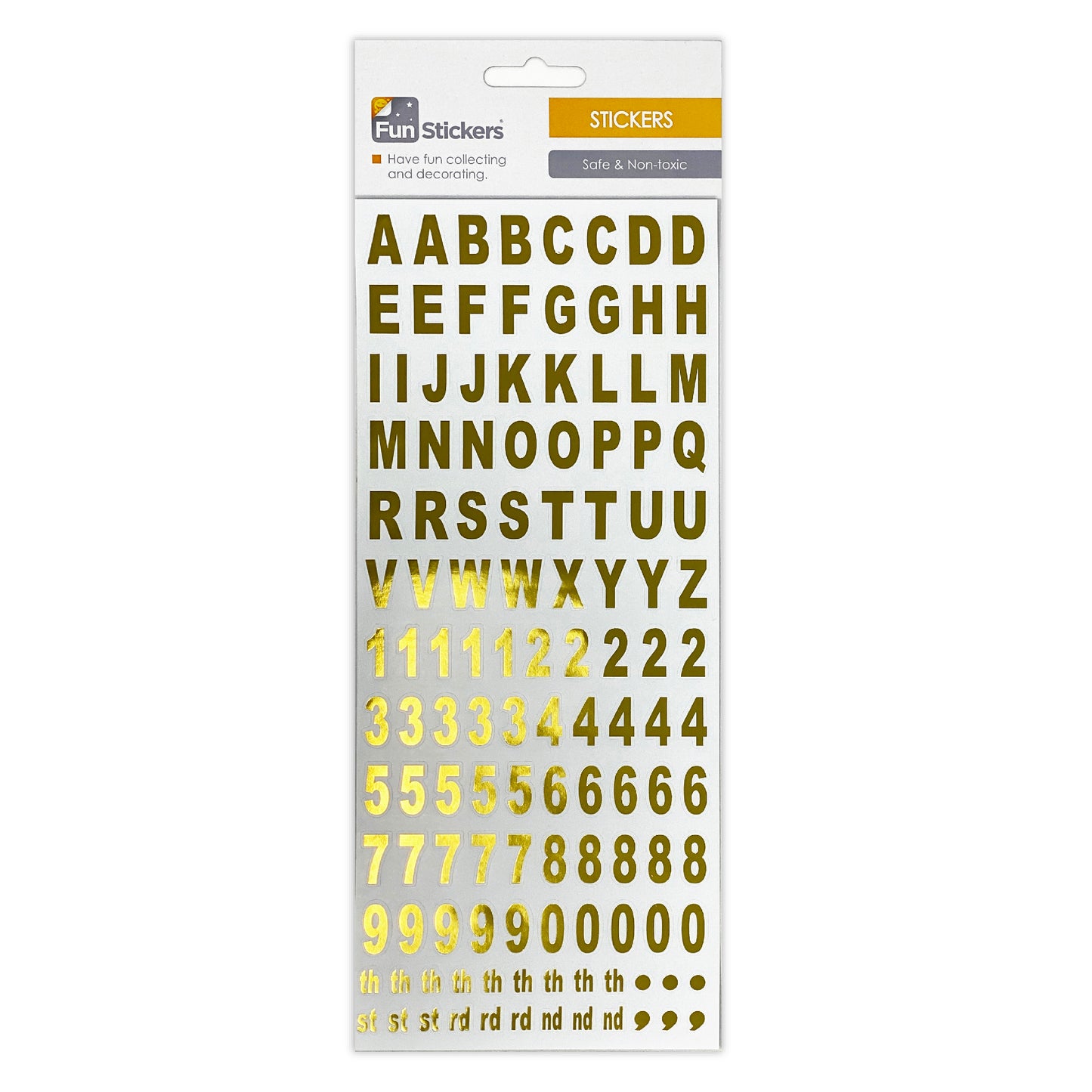 Fun stickers ABC 123 Gold Foil