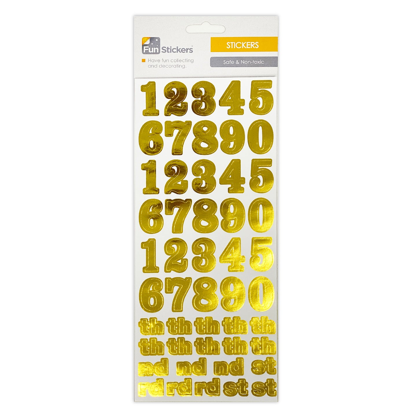 Fun stickers Gold Foil Numbers