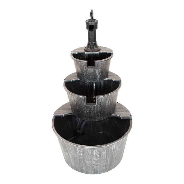 Fontaine à trois niveaux effet argent antique