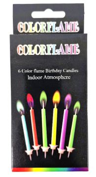 COLORFLAME BIRTHDAY CANDLES - 6S