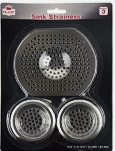 LOT DE 3 CRÉPINES D'ÉVIER DURA