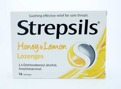 Strepsils Miel et Citron Mal de Gorge 16 Pastilles