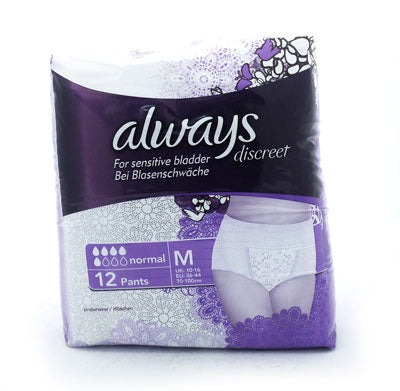 ALWAYS DISCREET CULOTTES TAILLE M ABSORPTION NORMALE