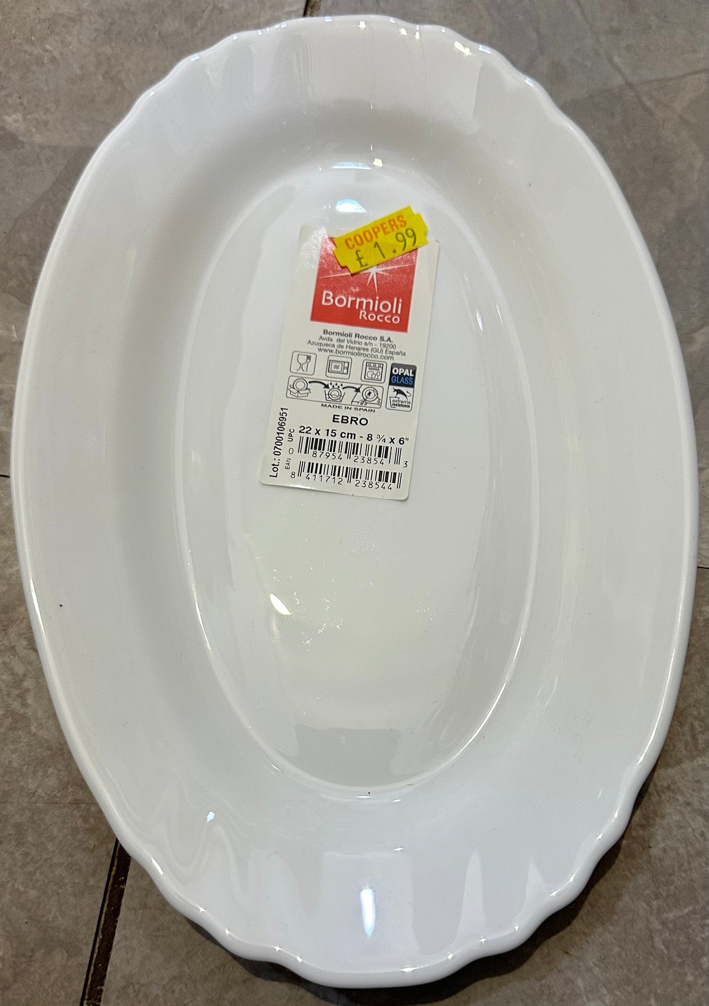 BORMIOLI OVAL SERVING TRAY