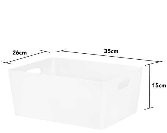 Studio Basket 5.02 rectangulaire blanc glacier